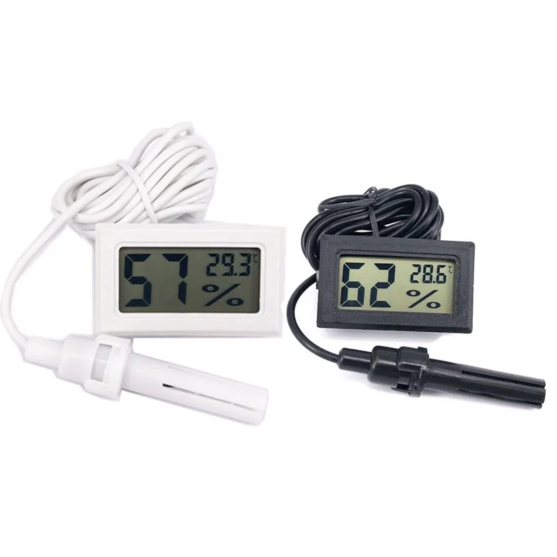 

Mini LCD Digital Thermometer Hygrometer Temperature Indoor Convenient Temperature Sensor Humidity Meter Gauge Instruments Cable