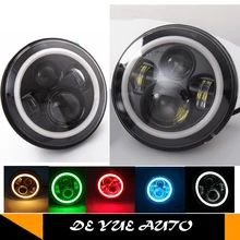 Стоимость потрясающий ангельские глазки halo 7 дюймов круглый светодиодный фонарь с hi/low beam " рабочий свет для Jeep JK TJ CJ 4x4