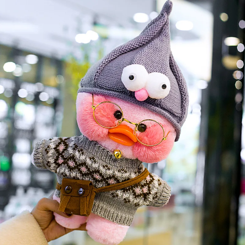 Lovely Plush Dolls Stuffed Animals DIY Dressing Up Toys for Children Little Dudu Duck with Accessories gld2 - Color: 18