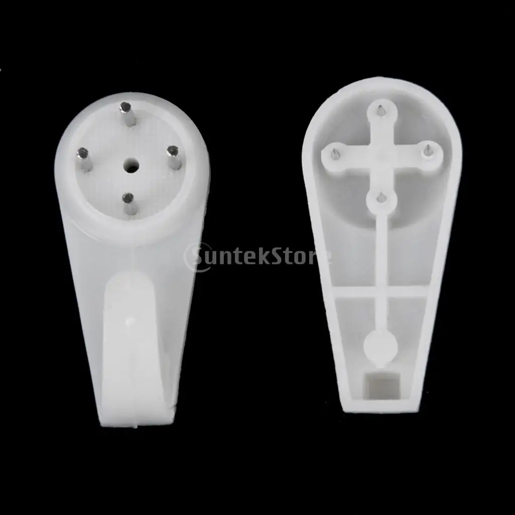 Plastic Hard Wall Picture Frame Hooks Hangers 4 Pin Pack of 20 XL White