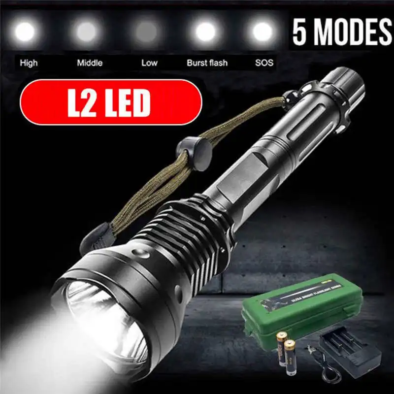 Супер яркий съемный XM-L2 USB светодио дный 18650 аккумуляторная батарея фонарик мощный светодио дный светодиодный фонарик 18650#3o4