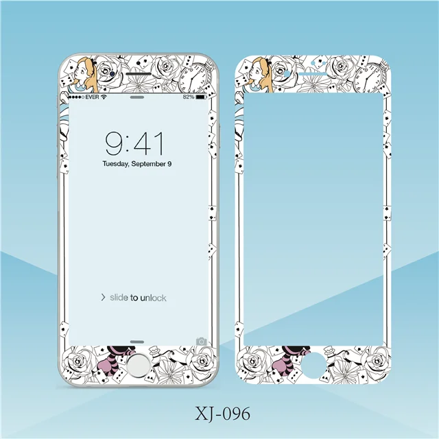9 H закаленное стекло для iphone 6 6s 7 8 Plus протектор экрана Русалка Алиса принцесса Рапунцель моя мелодия узор - Цвет: 53