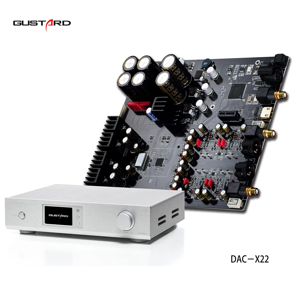 high end GUSTARD DAC-X22 ES9038PRO IPS XMOS HiFi DAC PCM384K DSD512 декодер DOP полный интерфейс поддержка DSD DOP