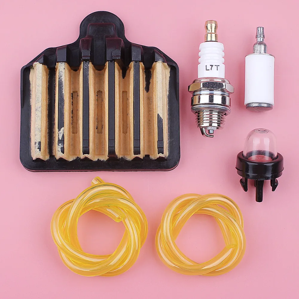 Fuel Hose Line Filter Primer Bulb Kit for Poulan Gas Chainsaw STIHL Spark plug