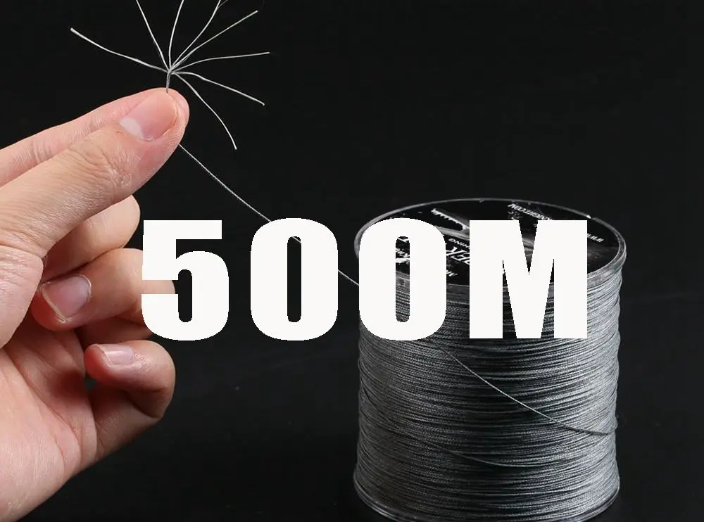 MermaidKnight 500 м/550YDS SuperPower PE 8 плетеная леска Superline для ловли щуки карпа грубой морской игры матча хищника - Цвет: Темно-серый