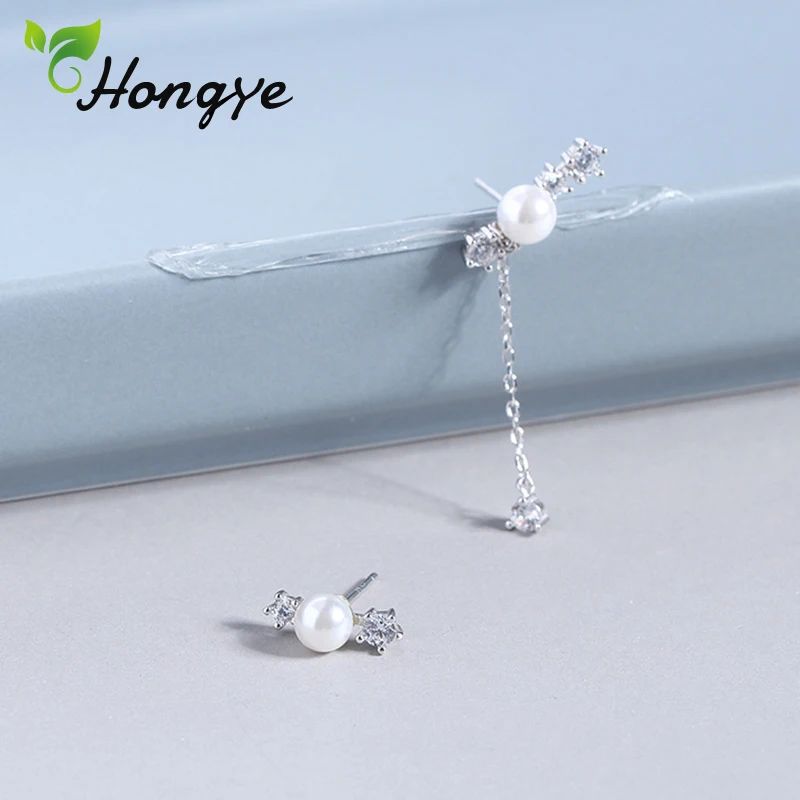 

Hongye Female Earrings Dangler Sterling Silver 925 Unmatched Drop Earrings Brand New Ear Jewelry Anniversary Gifts for Women