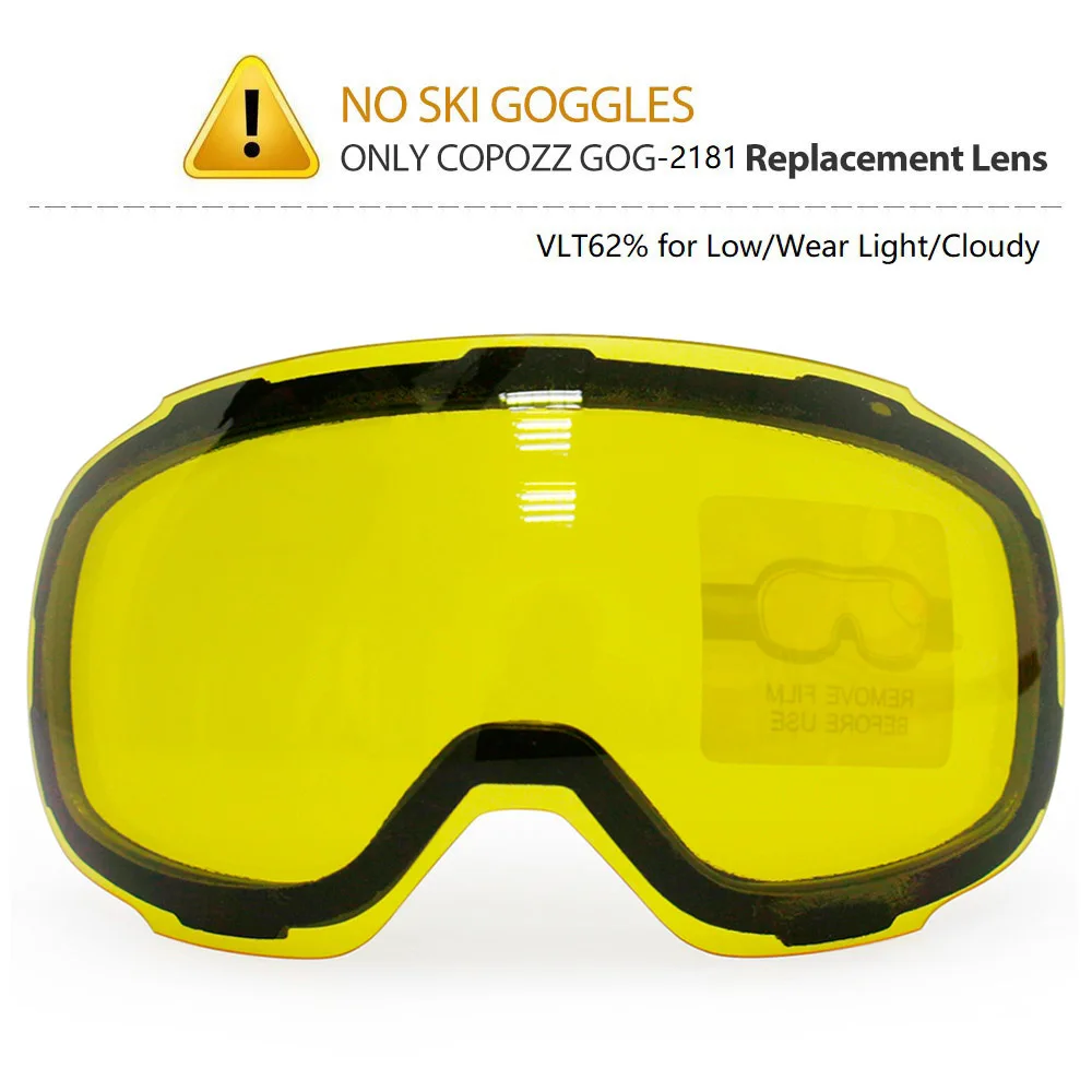 COPOZZ Original GOG 2181 Lens Yellow Graced Lens for Ski