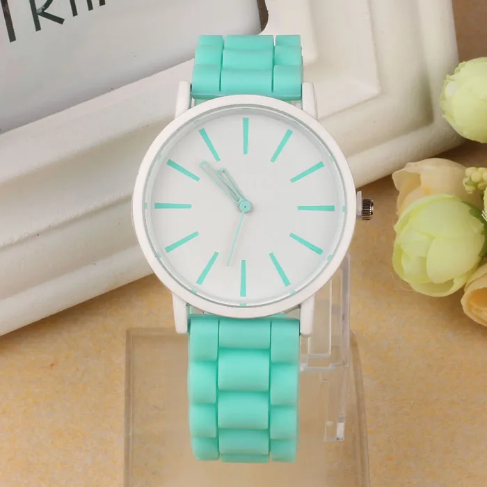 

20129 Hot 1PC Silicone Rubber Unisex Quartz Analog Sports Women Wrist Watch Simple Style Reloj de dama free shipping Wd3 sea
