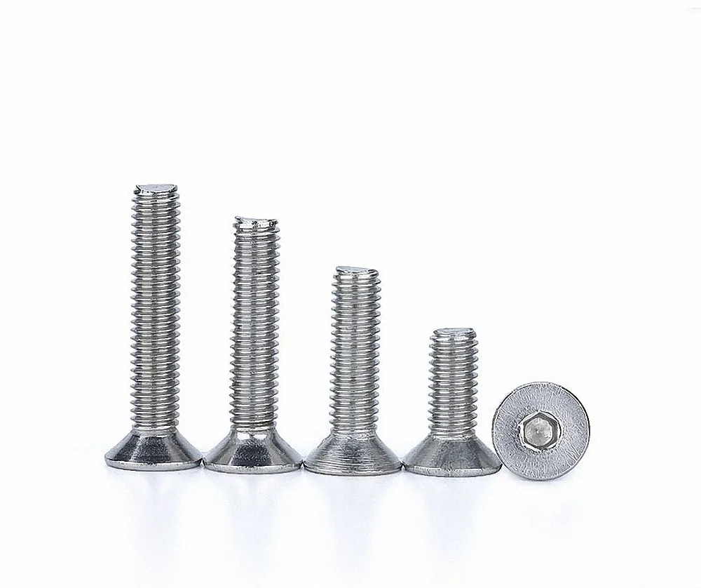 

5Pcs M5 DIN7991 Allen Bolts Flat Head Socket Cap Screw A4 316 Stainless Steel Marine Grade 8 10 12 14 16 18 20 25 30 35 40-60mm
