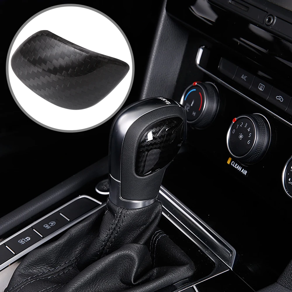 Car shift lever cover gear shift knob head carbon fiber sticker For VW