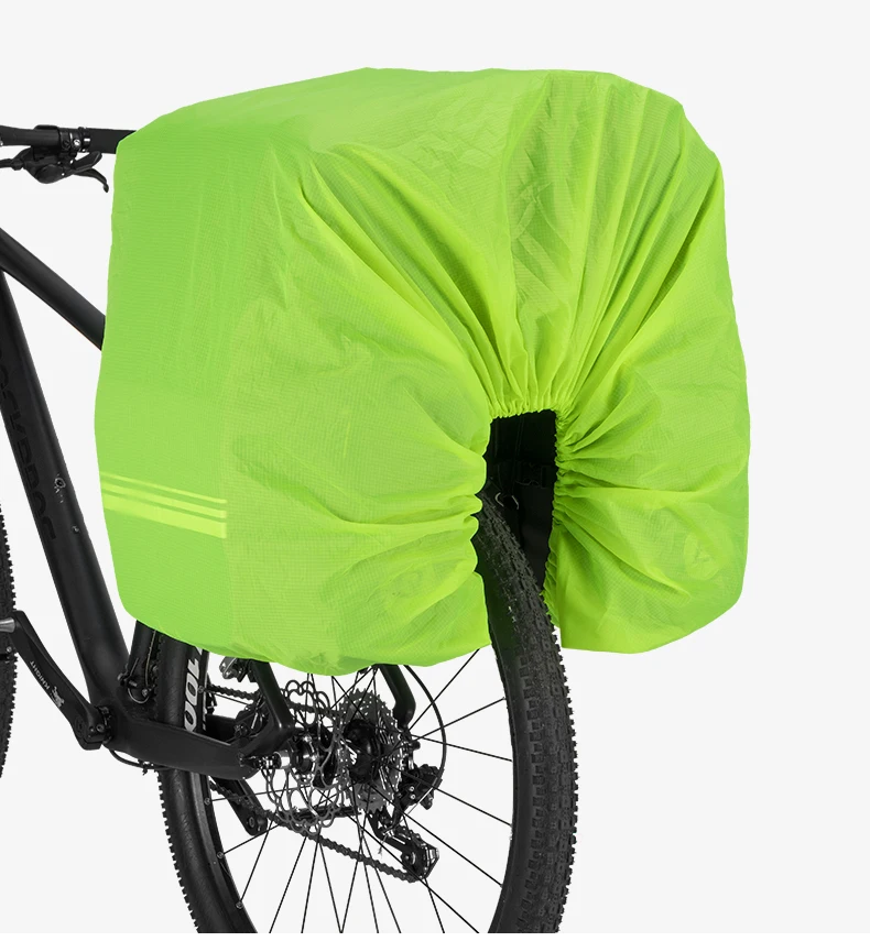 Cheap ROCKBROS 3 in 1 Waterproof Bicycle Bags Pannier 48L MTB Mountain Bike Rack Bag Bicycle Rear Seat Trunk Bag With Rain Cover 35