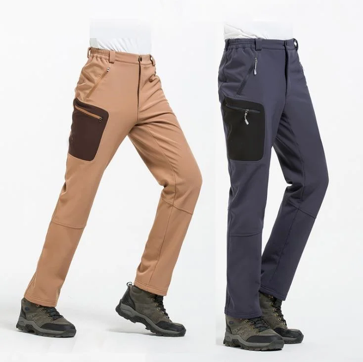 

Windbreaker Water Resistant Softshell Outdoor Camping Trekking Hiking Pants Men Climbing Hunting Fleece Lining Pantalones Hombre