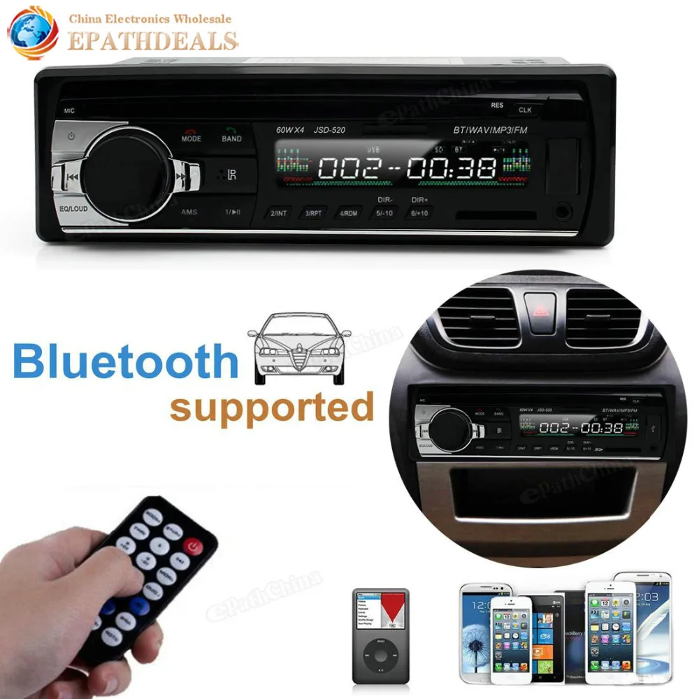 Digital Bluetooth Hands Free Car Fm Radio Stereo Audio Music Mp3 Player