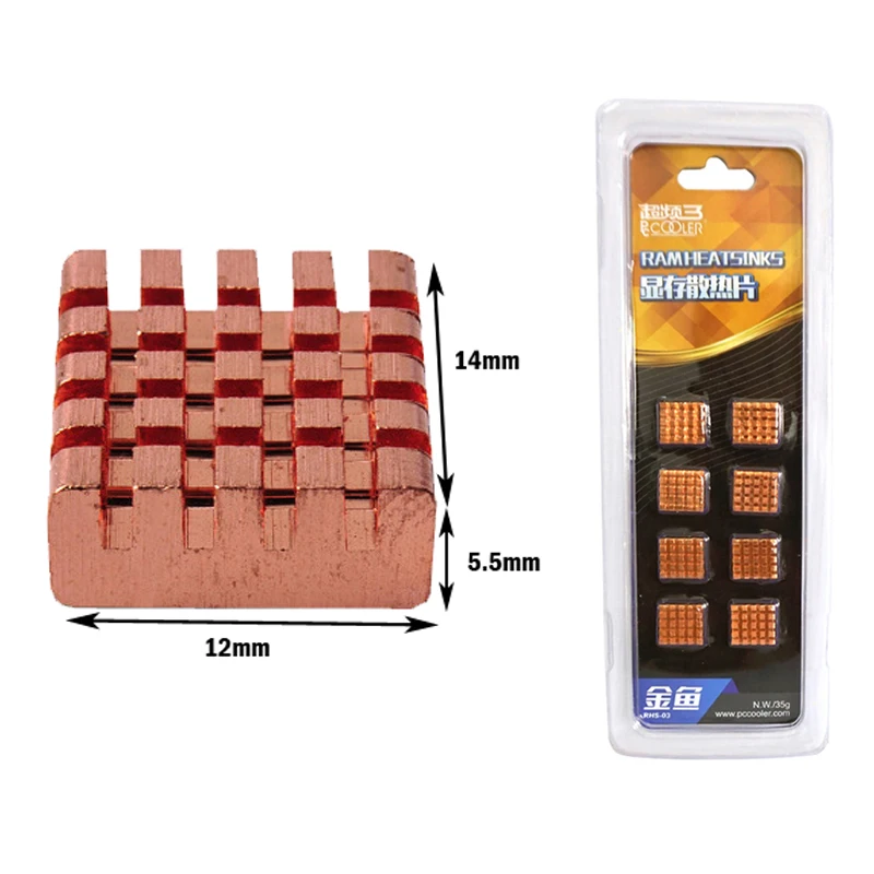 LOT OF 40 PCS Aluminum VGA Card Xbox360 DDR RAM Cooler self-adhesive Heatsink