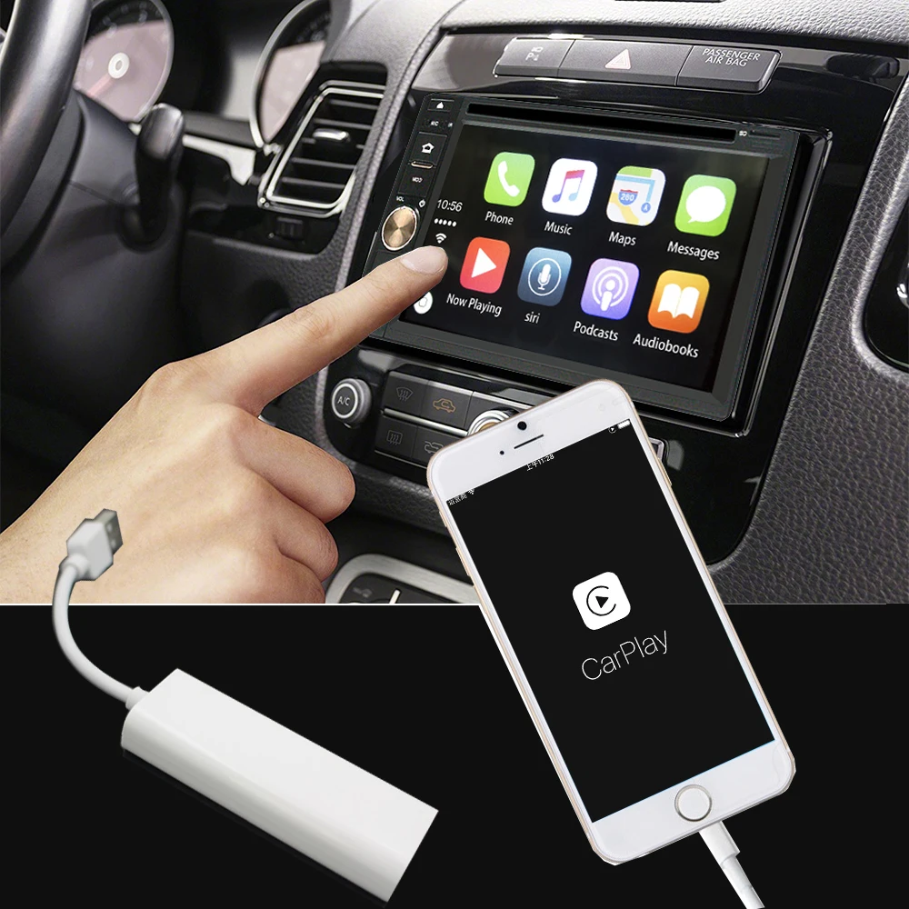 

2019 Rhythm 2 din android car radio carplay dongle new USB carplay tuner support iPhone Android auto stick hands free function
