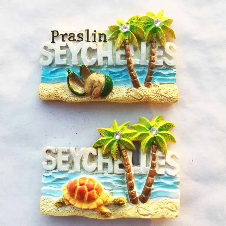

Seychelles World Natural Heritage Tropical Palm Grove Three-dimensional Scenery Tourist Souvenir Magnetic Sticker Fridge Magnet