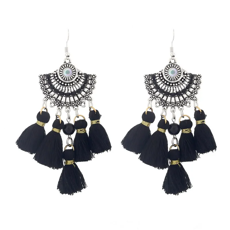 

LOVBEAFAS Ethnic Boho Drop Long Tassel Earrings For Women Maxi Brinco Fashion Jewelry Drop Vintage Dangle Bohemian Earrings