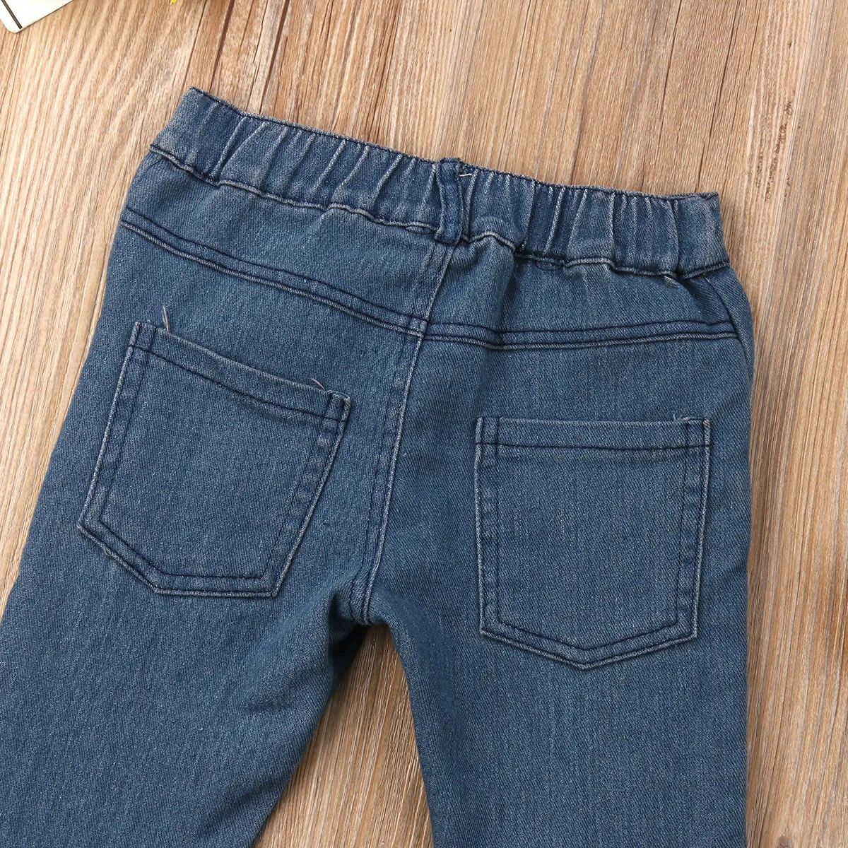 Модные детские длинные джинсы с кисточками для маленьких девочек джинсовые расклешенные брюки клеш Одежда для девочек 2-7T