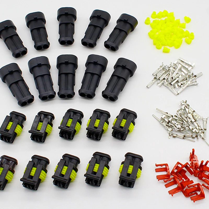 

Promotion! 10Kit 2 Pin Way Waterproof Electrical Wire Connector Plug