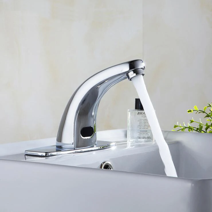 Bathroom copper automatic sense wash hand faucet chrome plated, Kitchen