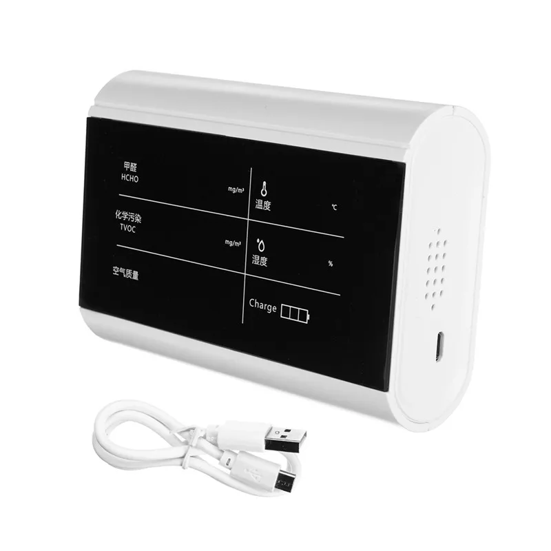 

Air Quality Pollution Monitor Formaldehyde Multifunctional Detector Home Indoor Plastic in HCHO TVOC Temperature&Humidity