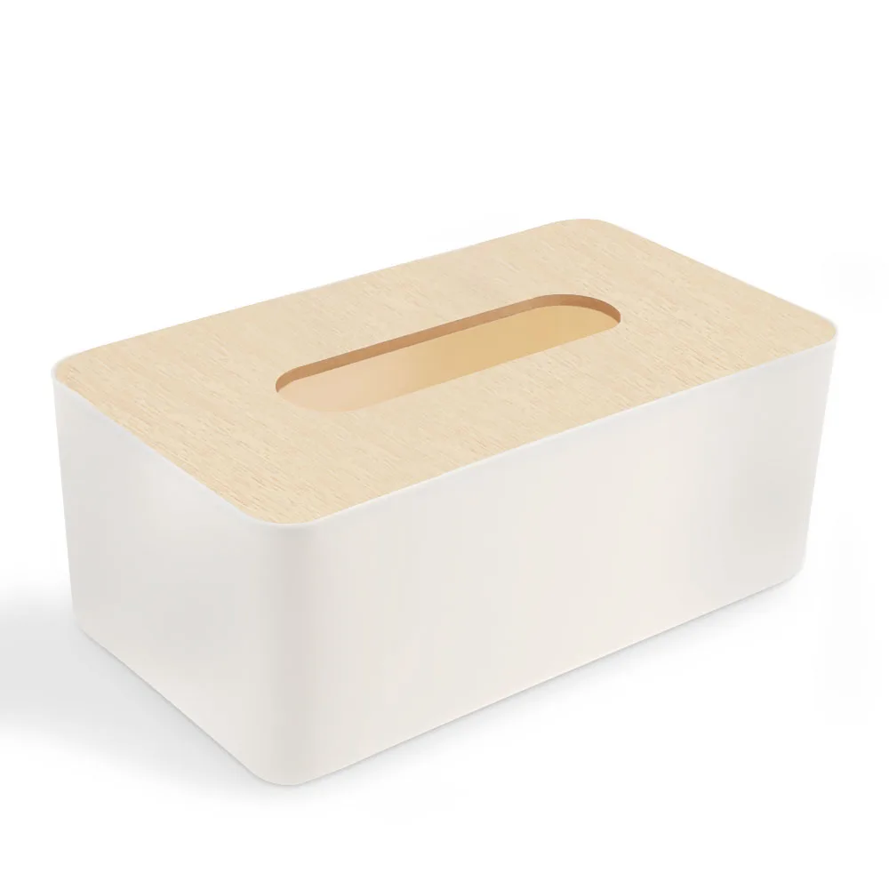 

Bamboo Tissue Napkin Paper Box Cover Holder Facial Tissue Boxes
