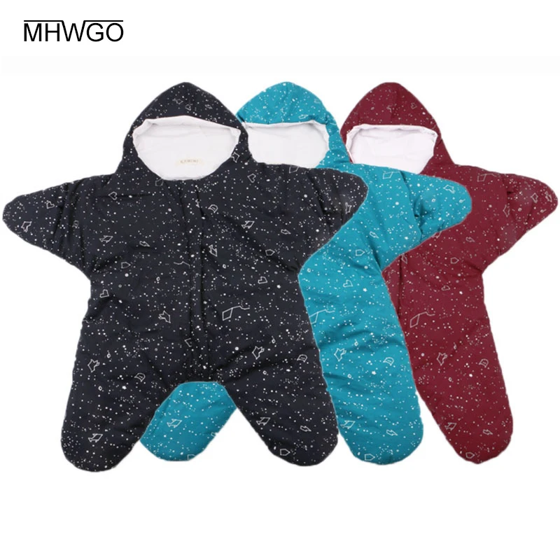 

MHWGO Clothes Sleeping Bag For Babies Cotton Winter Envelope Baby Nest Sleeping Bag For Children 0-1 years old Stroller