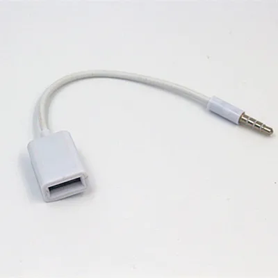 Аудиоразъем Jack 3 5 AUX в USB 2 0 конвертер Aux кабели шнур для автомобиля mp3 колонка u диск