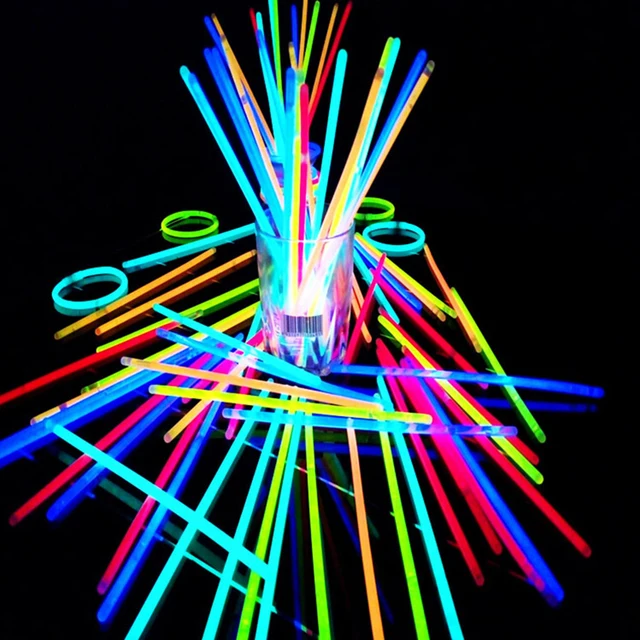 100 Pcs Party Fluorescence Light Glow Sticks Bracelets Necklaces 100 Pcs Party Fluorescence Light Glow Sticks Bracelets Necklaces Neon For Wedding Bright
