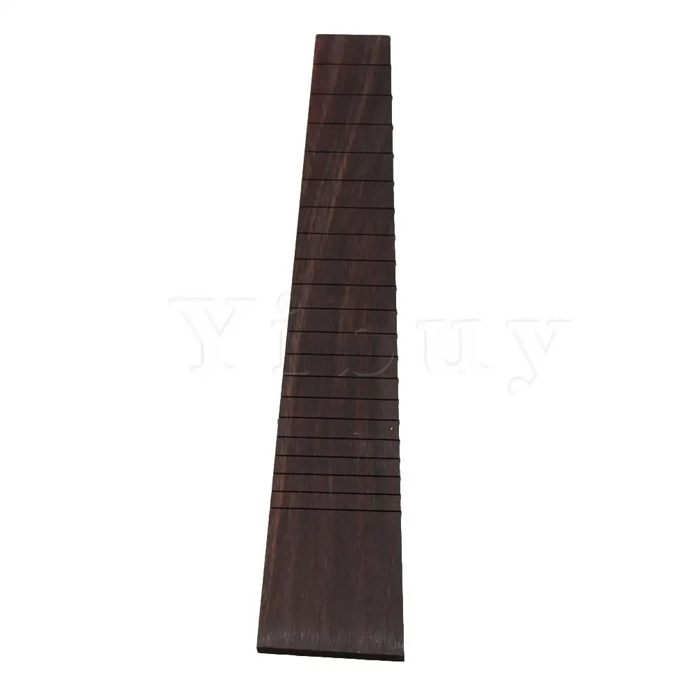 

Yibuy 31.7x5x0.6cm Black Red Rosewood Luthier Accessories DIY Ukulele Making Guitar Fingerboard 20 Frets for 23 Inch Ukulele