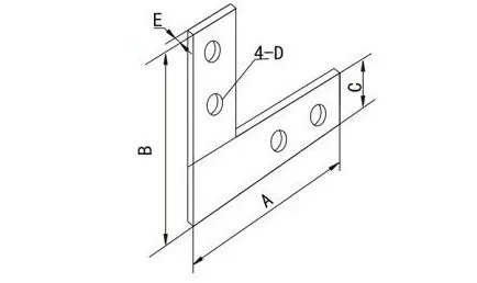 Machifit 2020L L Shape Connector Corner Connector Joint Bracket for 2020 Aluminum Profile