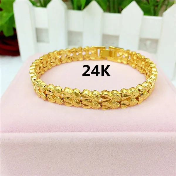 

New Arrival Fashion Vintage Grind Word Pattern Luxury Design Gold for Women's Chain Bracelet Fine Jewelry