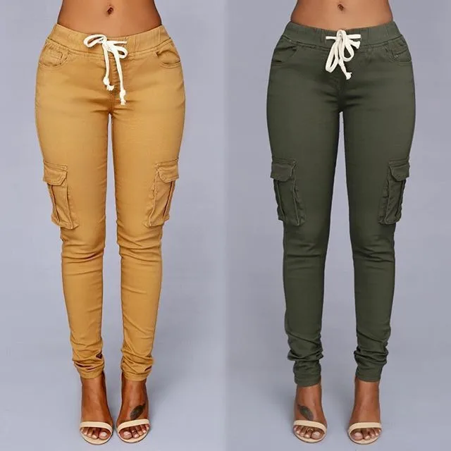 

Women Patchwork Stitching Zipper Pocket Charm Stretch Pants Good Quality AliExpress EBay Wish Explosion Models m
