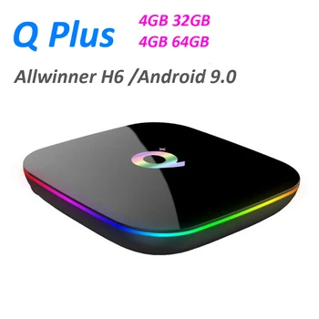 

20pcs Q Plus tv box Android 9.0 4GB 32GB 64GB USB3.0 H.265 4K IPTV Netflix Smart set top box Q Plus PK X96 H96 MAX media player