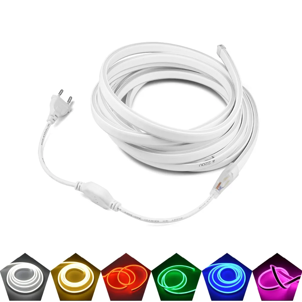 

Neon Tube LED Lights 1M-10M Strip Tape With Power Plug Neon Sign Colorful Rainbow Led Light for Kids Room Xmas Home Wall Decor