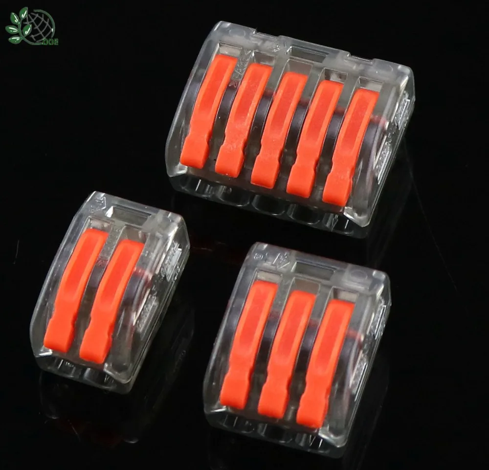 10 шт. Клеммная колодка 222 412 413 415quick|terminal blocks wire connector|connector 3block terminal connector |