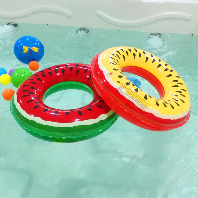 Детское надувное кольцо для купания с принтом арбуза лимона, круг для купания, аксессуары для бассейна, плавающее кольцо, От 2 до 5 лет
