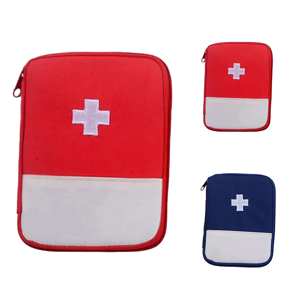 

Portable Color Block First Aid Kit Travel Mini Medicine Bag Small Coin Purse Medicine Divider Storage Organizer
