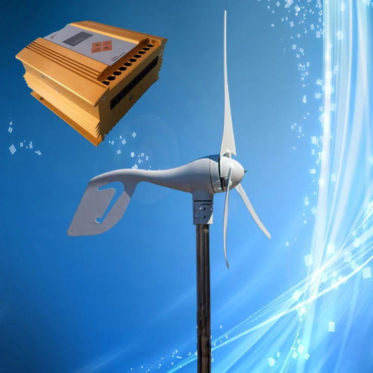 

400W Mini Wind Generator; Wind Turbine with 3PCS/5PCS Blades, MPPT Wind Solar Hybrid Controller (Max 600W Wind, Max 300W Solar)