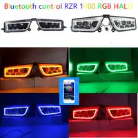 Polaris RZR 1000 Headlight RGB Halo angel eyes with bluethooth phone by app contorl fits RZR1000 Polaris 2016 RZR XP TURBO