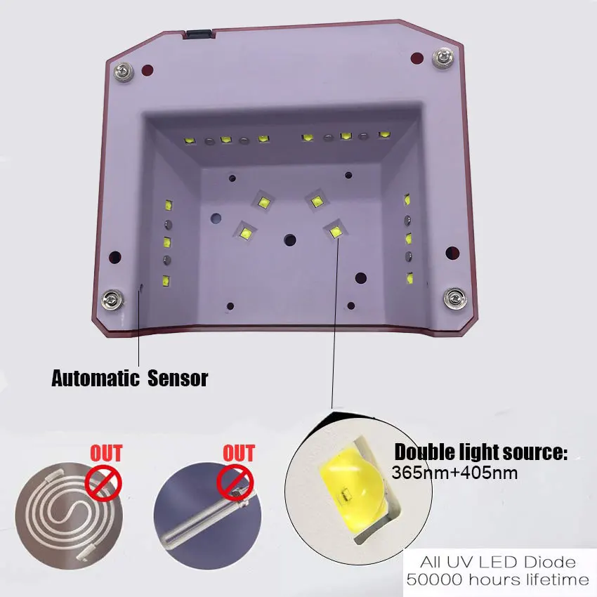 Новая технология автоматический датчик 36 Вт Светодиодная УФ-лампа для ногтей может сушить все гель-лаки инструменты для дизайна ногтей