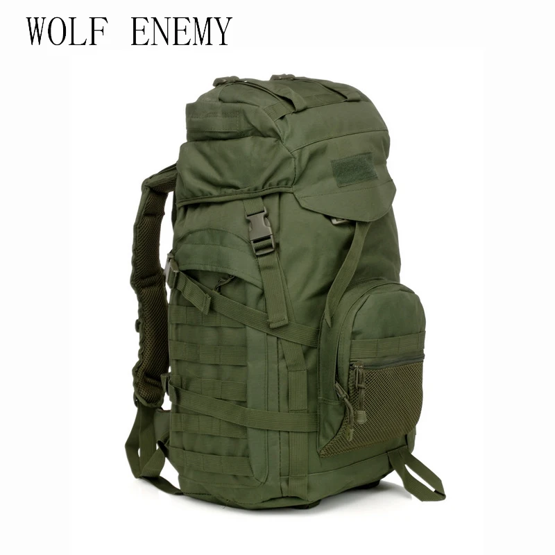 Molle 60L походный рюкзак тактический военный рюкзак большие водонепроницаемые Рюкзаки камуфляжные походные уличные сумки на плечо - Цвет: Olive Drab