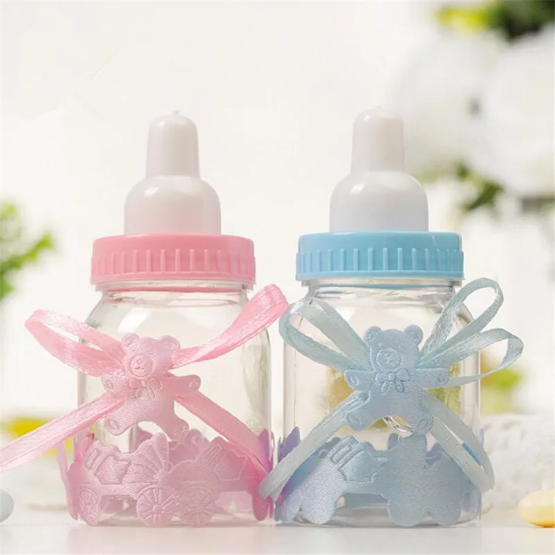 

3pcs Pink/blue Mini Bottle Candy Box Wedding Gifts for Guests Birthday Party Decorations Kids Baby Shower Favors Gift PackingS