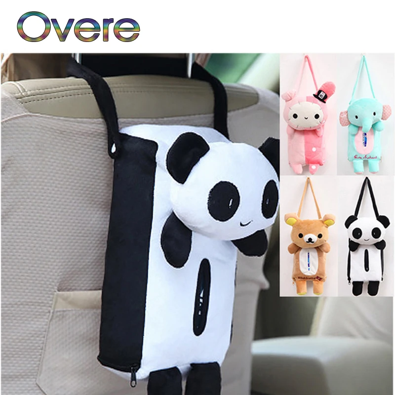 

Overe 1Set Car Cartoon Tissue Box Hanging Paper Bag For Mercedes W205 W203 Volvo XC90 S60 XC60 V40 Alfa Romeo 159 156