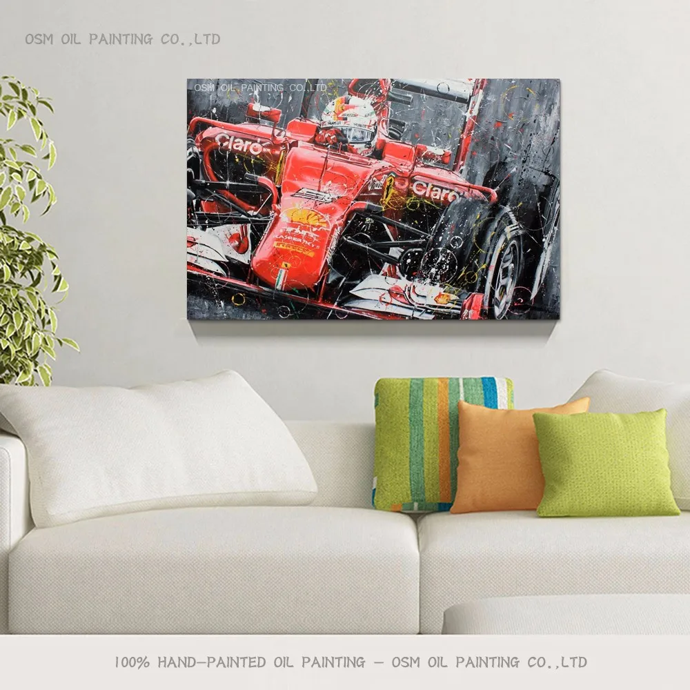 racing oil painting