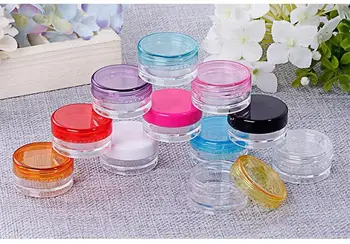 

300pcs 3g/5g Cosmetics Jar Box Makeup Empty Eye Cream Container Bottle Jar Makeup Plastic Eyeshadow Cosmetic Travel Round Bottle