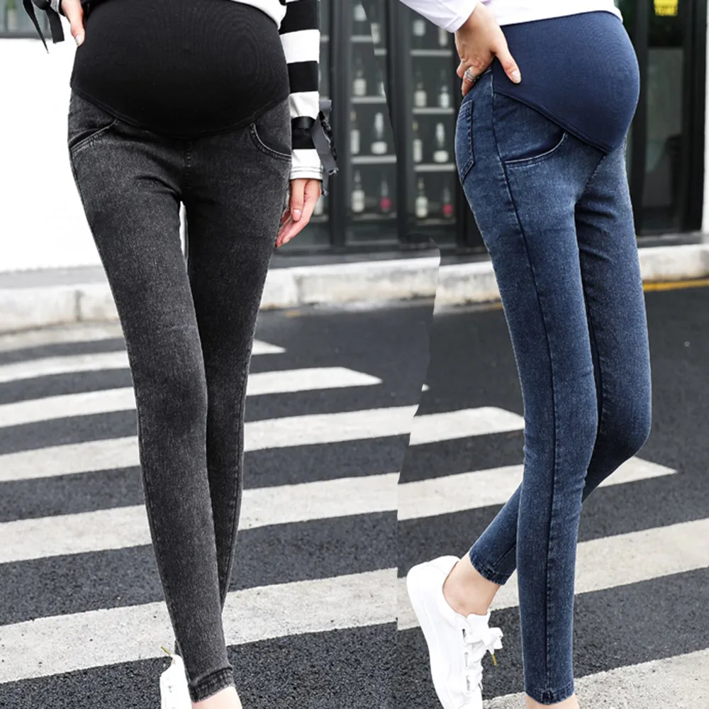MUQGEW для беременных и матерей после родов обтягивающие джинсы-скинни над брюки тянущаяся одежда Леггинсы для беременных Одежда# EW