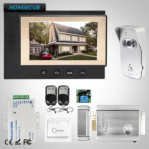 

HOMSECUR 7" Video Door Phone Intercom System+Silver Camera for Home Security(TC021-S+TM701-B)