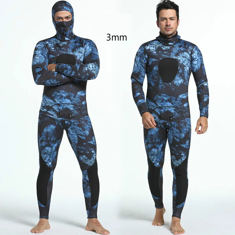 Maiô de Neoprene para Mergulho Roupa de Banho 3mm para Pesca Mounchain Masculina Mergulho Pesca Submarina Snorkel