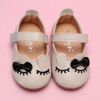 

COZULMA Baby Girls Princess Bow Shoes Toddler Party Anti-slip Rabbit Ear First Walkers Baby Shoes Enfants size 15-25